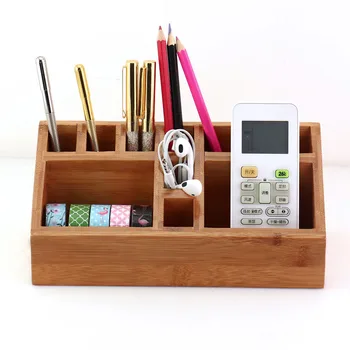 

TUTU bamboo Pen Pencil Holder Container Stationery Case Office Desktop Organizer with Hollow Design for Office Supplies H0192