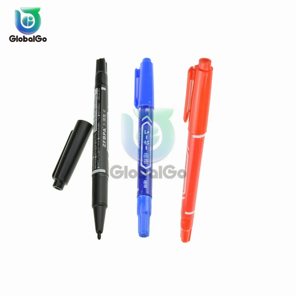 

2pcs/Lot Electronics CCL Anti-etching PCB Circuit Board Ink Marker Double Pen For DIY PCB Double Head Pen