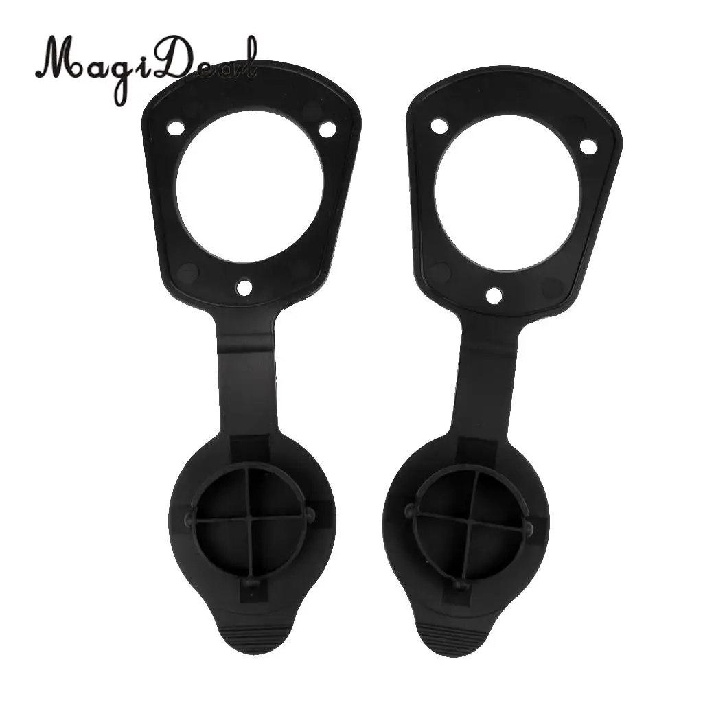MagiDeal Hot Sale 2Pcs Large Black Color ABS Cap Gaskets for Flush Mount Fishing Rod Holders Canoe Rowing Boat Kayak Accessory