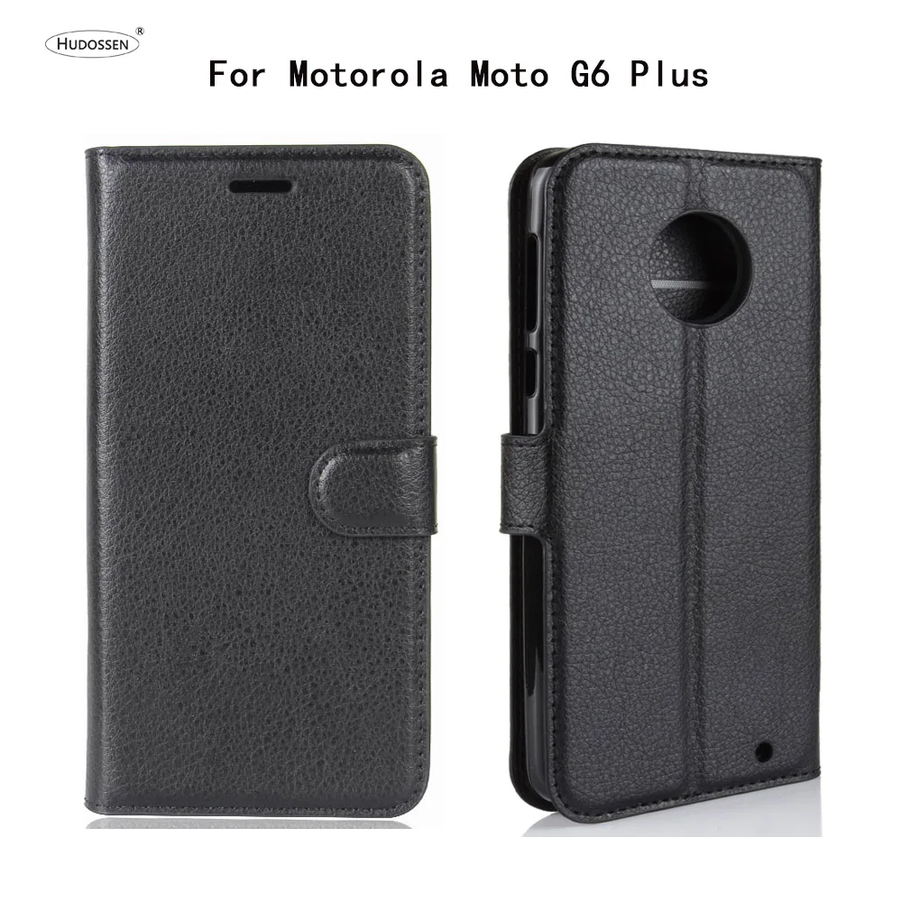 

HUDOSSEN For Motorola Moto G6 Plus XT1926 Case New Luxury Flip PU Leather Silicone Phone Cover For Moto G6 Plus G6+ Accessories
