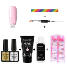 IBCCCNDC 5 цветов, УФ-светильник, гель для наращивания ногтей, набор, светильник, основа для ногтей, лак для ногтей, гель для ногтей, инструменты, гель для ногтей