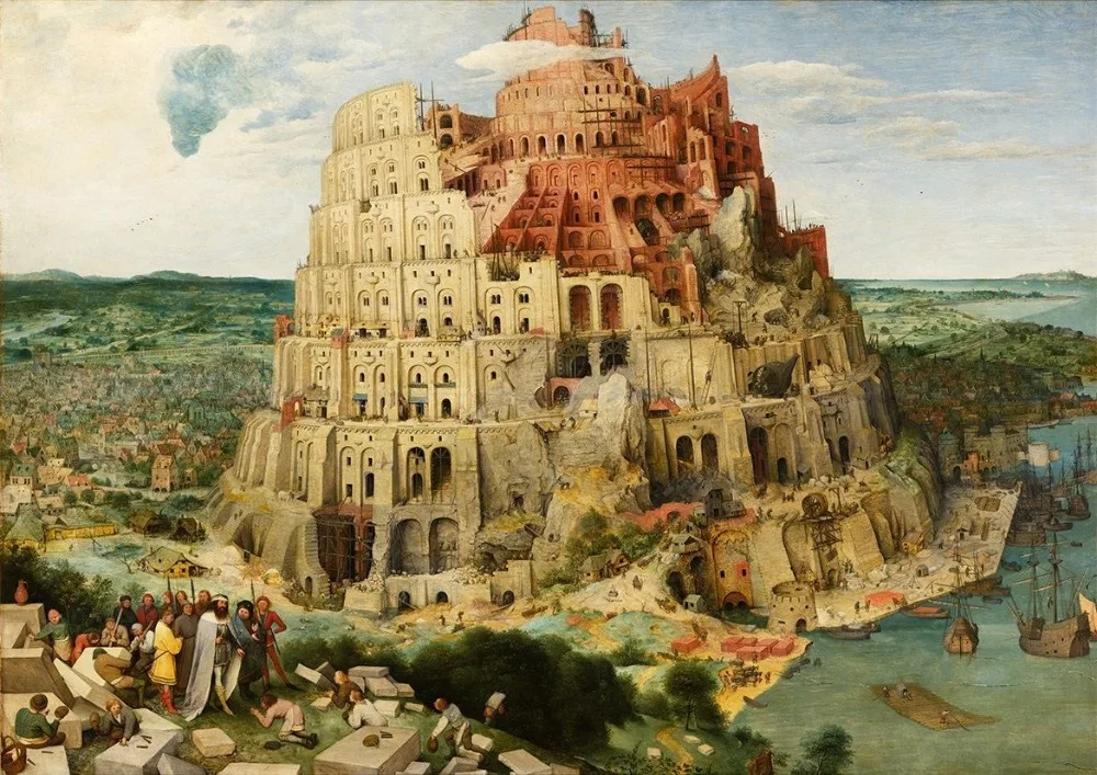 Пьетер Bruegel the Elder: башня Вавилона шелковые плакат декоративной живописи 24x36 дюймов