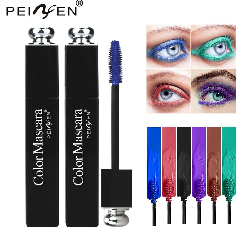 

PNF brand Eye Lashes Mascara makeup Waterproof curling lengthening pigment blue red white color Eyelash Mascara