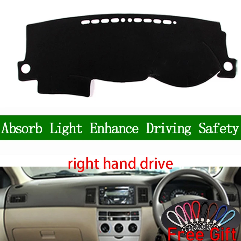

For Toyota corolla EX 2004 2005 2006-2011 Right Hand Drive Dashboard Cover Car Stickers Dash Mat Carpet Interior Accessories