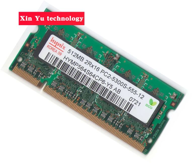 Vente Garantie à vie pour hynix DDR2 512 MB 667 MHz PC2 5300S Original authentique DDR 2 512 M mémoire pour ordinateur portable d ordinateur portable RAM broches SODIMM