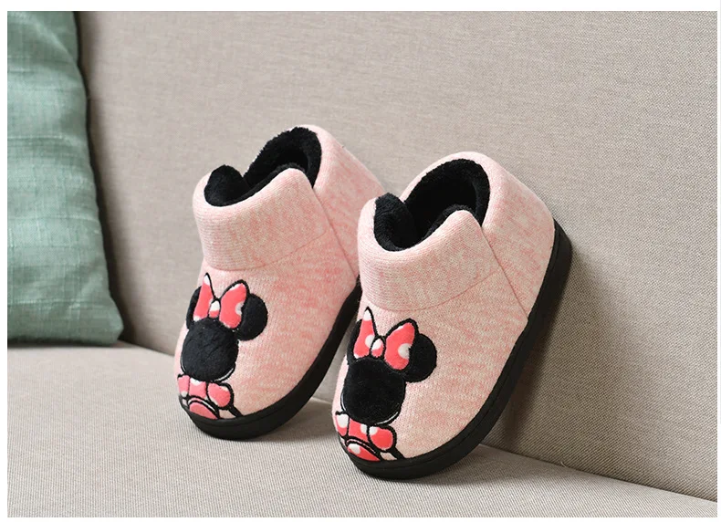 Sapatos de Bebê Disney Mickey Minnie Inverno Crianças Algodão Chinelo Sapatos Meninos - Meninas Indoor Aquecimento Casa Criança 26 Online shopping