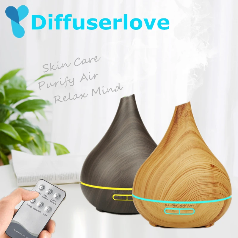 

Diffuserlove 400ml Air Humidifier Remote Control Essential Oil Diffuser Humidificador Mist Maker LED Aromatherapy Diffusor