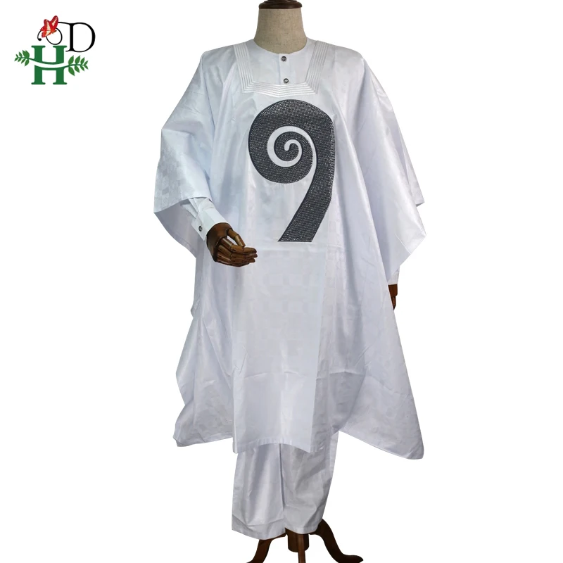 Африканская мужская одежда H & D 2020 agbada Дашики Блестящие Брюки костюм из 3