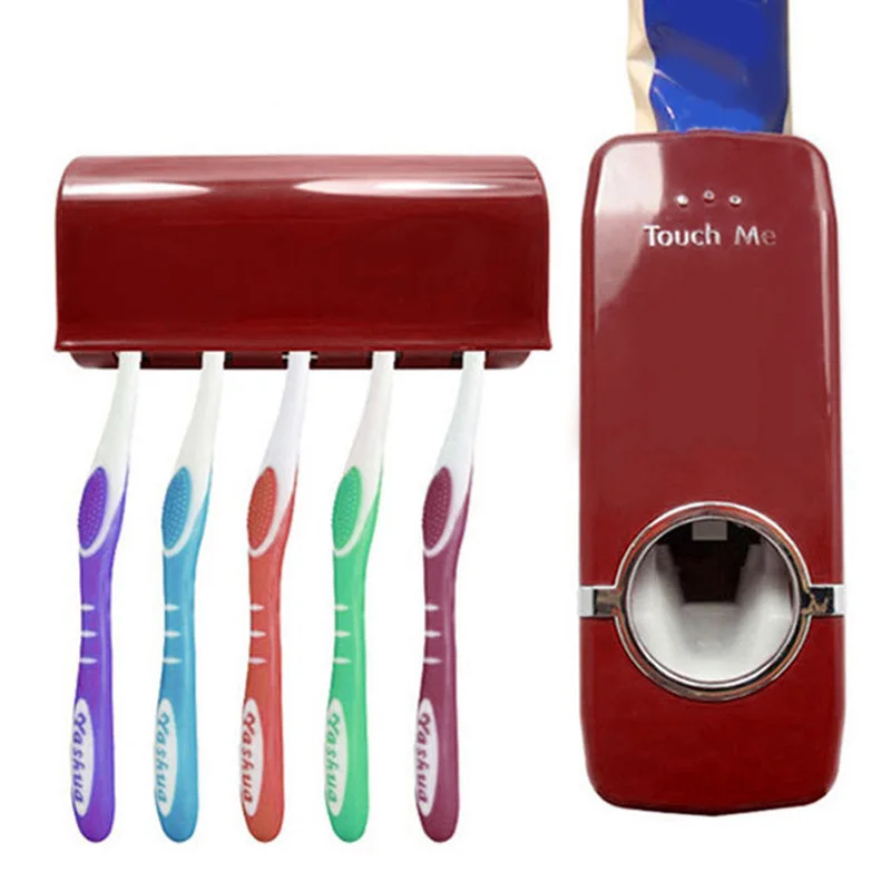 

2019 Automatic Toothpaste Dispenser Household Toothbrush Holder Wall Mount Stickers High Quality Toothbrush Holder Sets