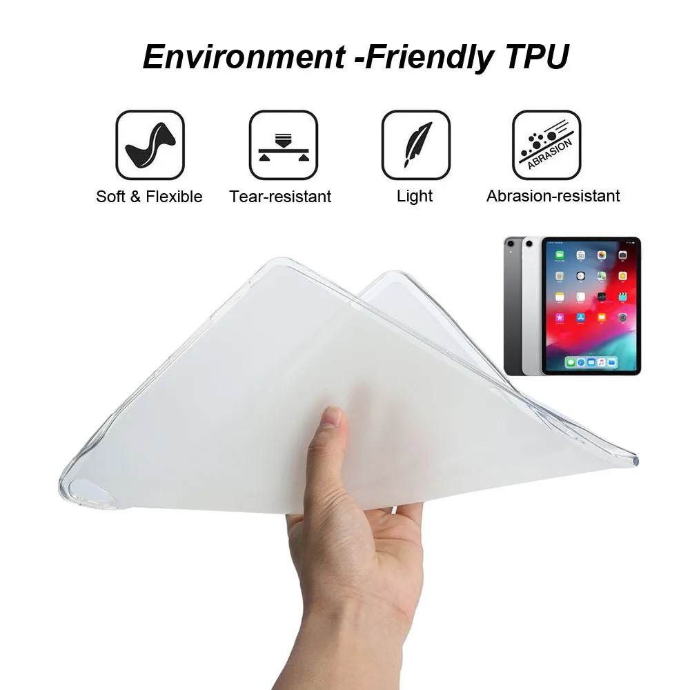 Силиконовый чехол для Apple iPad Pro 11 2019 Прозрачный Тонкий Мягкий ТПУ силиконовый