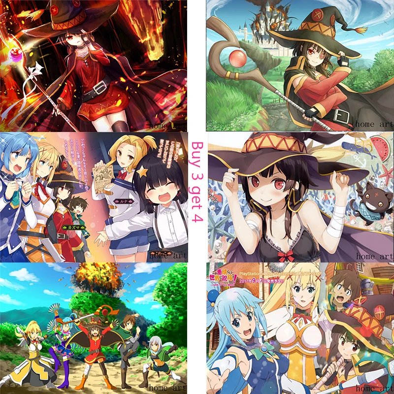 KonoSuba: благословение Бога на этот замечательный мир плакат наклейки стену