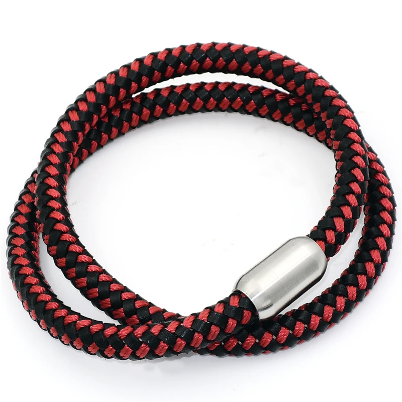 Ожерелье из натуральной кожи и нейлона 8 мм|chain jewelry|cord menlock necklace |