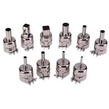 

10Pcs Heat Gun Nozzles Solder Kit Set for 850 Hot Air Soldering Station E5M1
