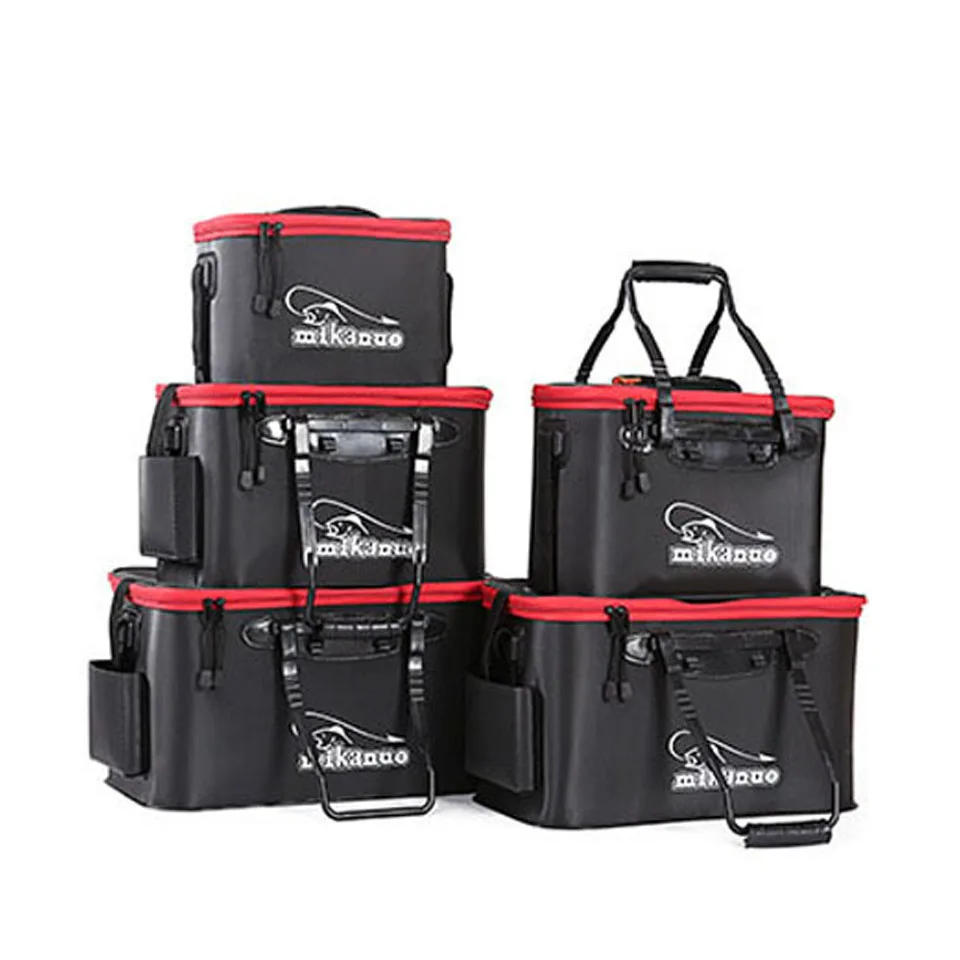 Portable Zipper Fishing Bucket Outdoor Folding EVA Fishing Bag live fish bucket 5 Sizes Camping Hiking Fishing Bag