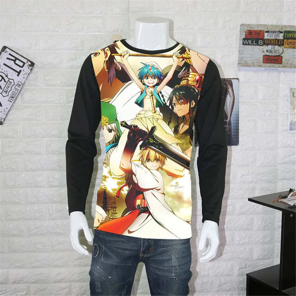 

Cosplay Anime Shirt Magi The Labyrinth of Magic T-Shirts Multi-style Short Sleeve Aladdin Sinbad Cosplay Motivs Hentai Shirts