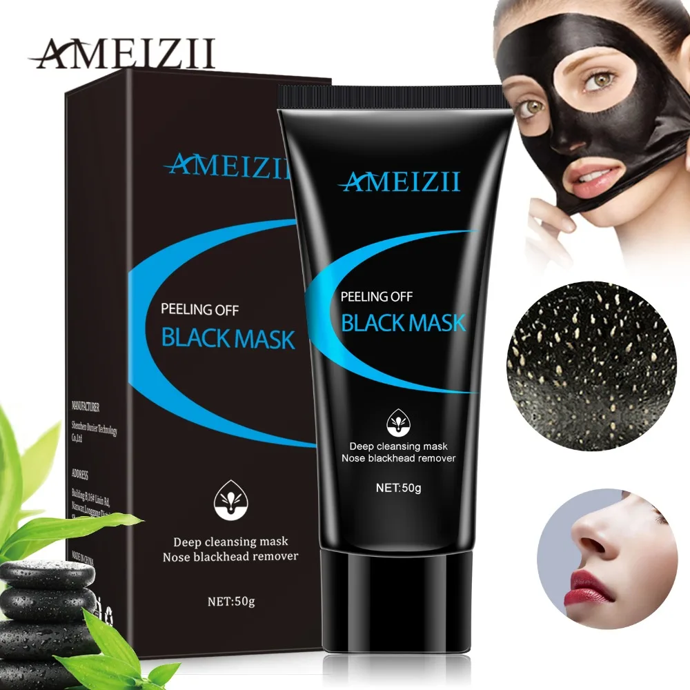 Ameizii черный маски для лица Blackhead удаление Глубокая чистка Очищающая маска носа