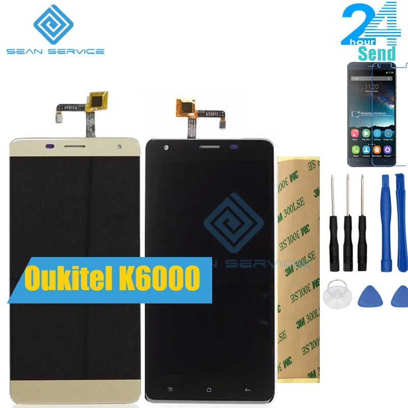 Продажа Для Oukitel K6000 font b lcd b font в мобильном телефоне font b lcd b font дисплей и TP кодирующий преобразователь сенсорного экрана в сборе font b lcd b font s + инструменты 5,5