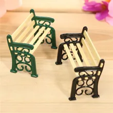 DIY 1 12 Hollow Design Miniture Dollhouse Accessories Wooden Decoration Chair Furniture Fresh Style Bench Ornament