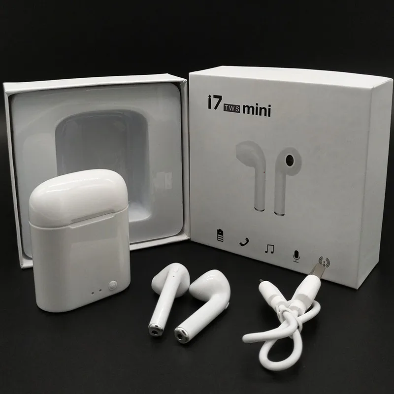 

I7S tws Colorful Twins Mini Bluetooth Earphone With Charger Box Case Headset Earbuds For iphone xr xs max ios Android headphone
