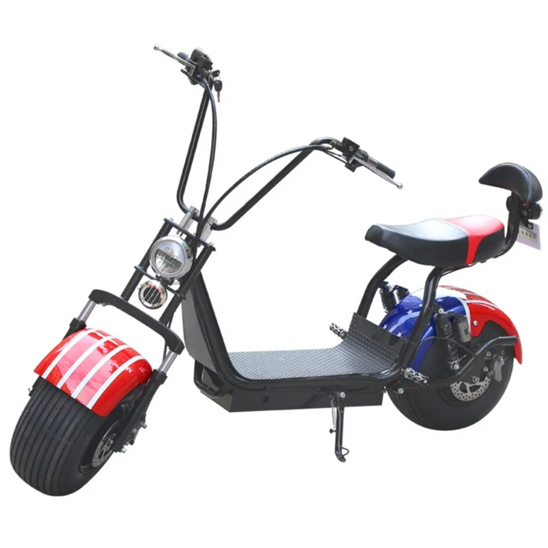 Электрический Citycoco электрический скутер мотоциклы взрослых e-велосипед Citycoco двойной сиденье 1000 Вт 60 В 12A/20A литиевых батарея - Цвет: Battery 12A