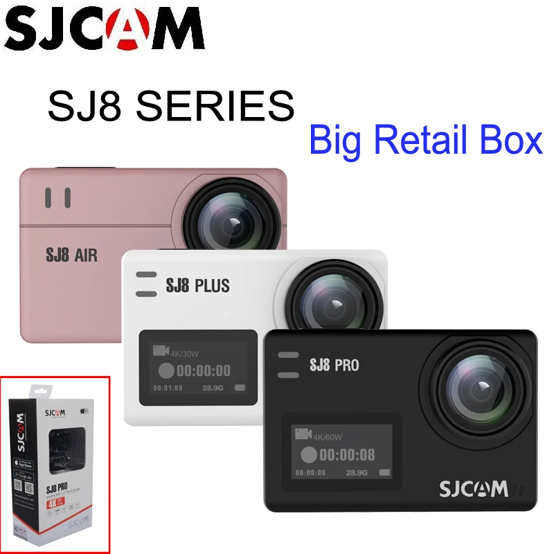 Экшн камера SJCAM SJ8 Pro Series 4K 60FPS WiFi удаленный Шлем чип Ambarella Ultra HD Экстремальный Спорт