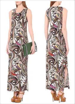 

European new Bohemia extended elastic slender dress beach holiday