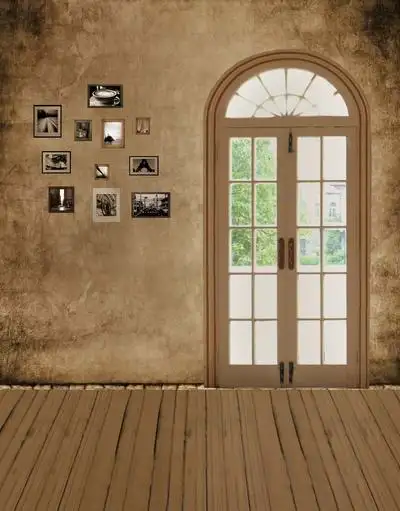 5X7ft Wood House Painting Wall Vinyl Background