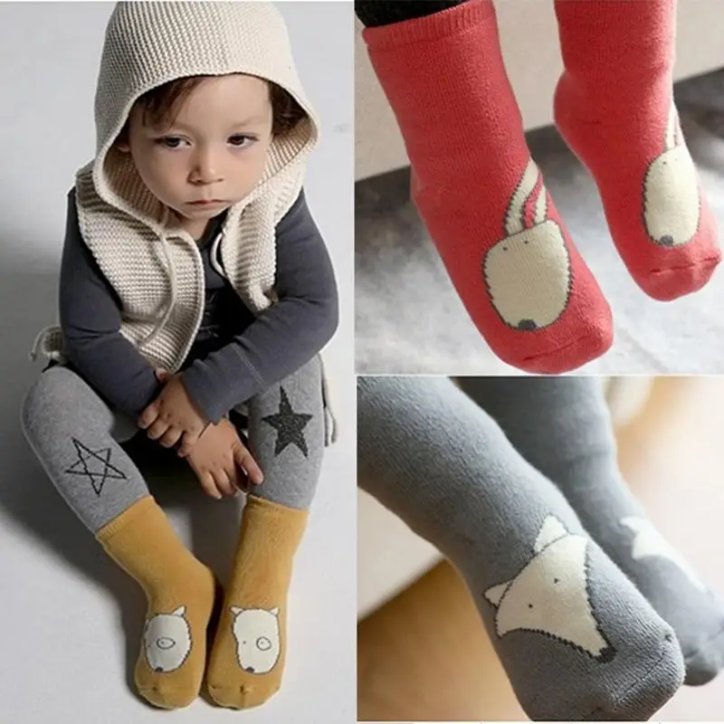 2-4years Гольфы для маленьких детей носки для маленьких мальчиков и девочек хлопок милый мультфильм теплые носки с животными TWS0081