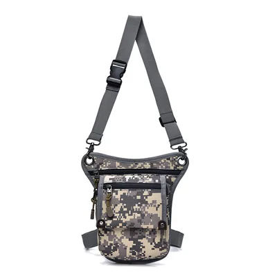 DIDA BEAR, новинка, мужские холщовые сумки с заниженной талией, сумка для ног, сумка для работы, мужские сумки-мессенджеры, многофункциональная сумка на плечо, черный и хаки - Цвет: Camouflage grey