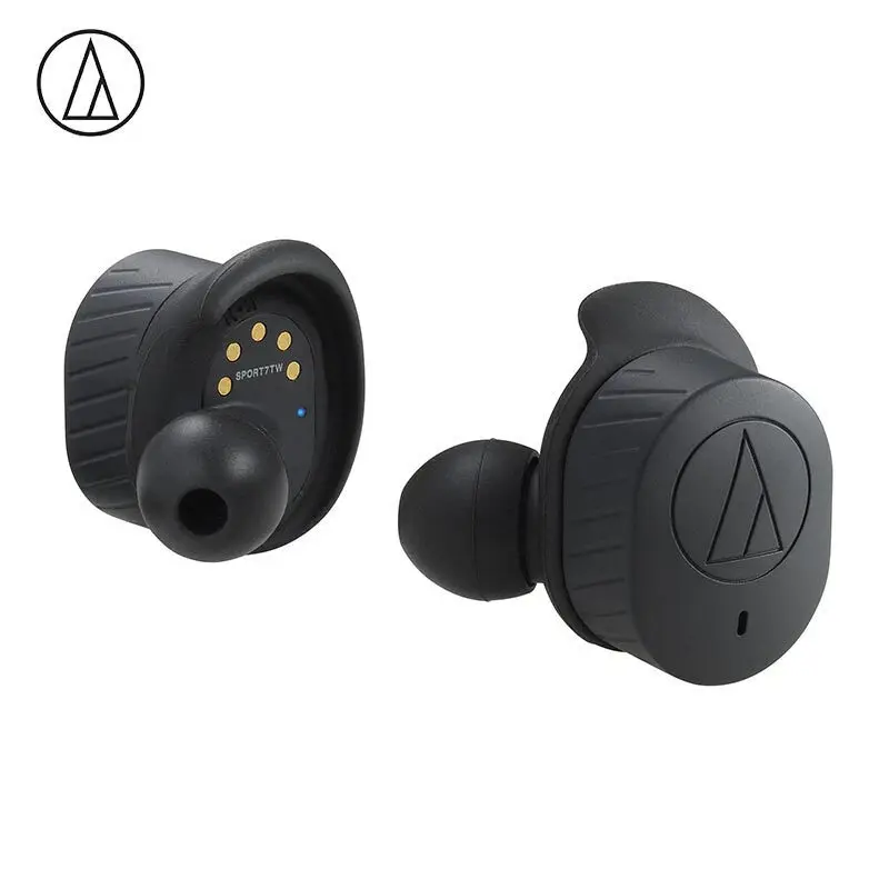 Оригинальные беспроводные наушники Audio-Technica ATH-SPORT7TW, Bluetooth 5,0, IPX5, водонепроницаемые спортивные наушники-вкладыши - Цвет: black