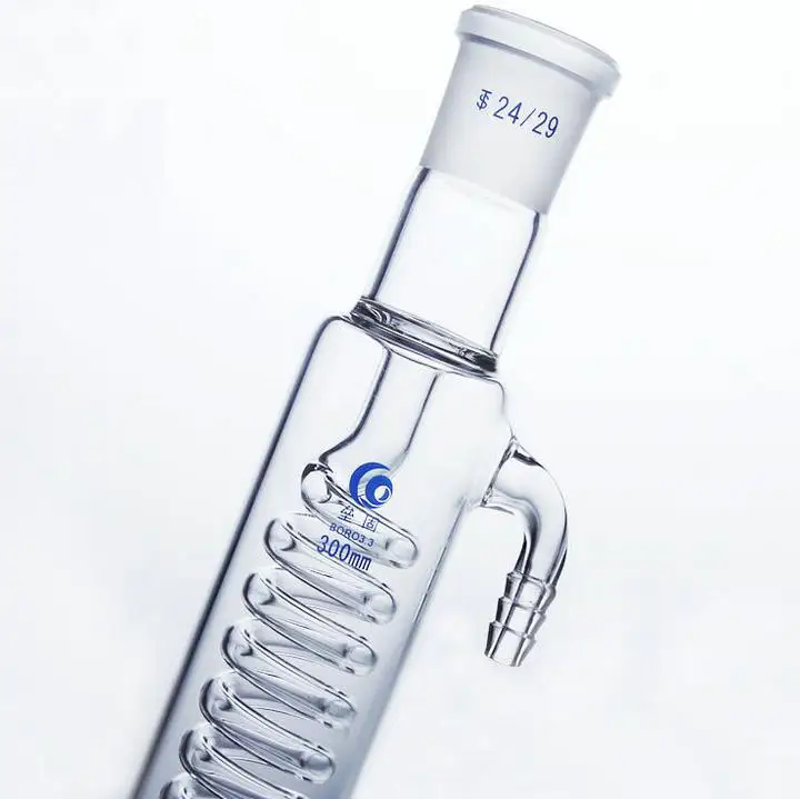 Buy 1pc 24/29 200mm to 600mm 19x2, 24x2 Glass S shaped condenser pipe tube