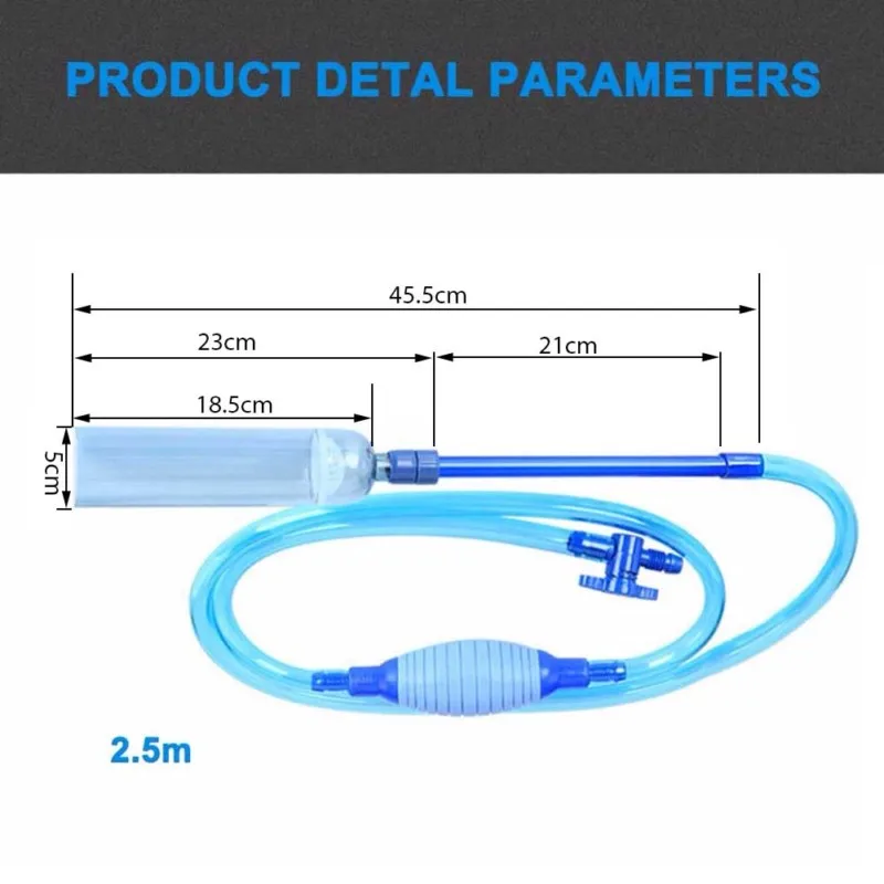 Новейший очиститель аквариумный сифон инструмент для очистки гравия вакуумный насос для очистки воды для аквариума