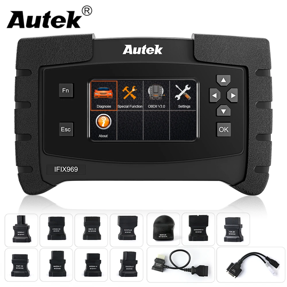 Autek IFIX969 OBDII профессиональный Автомобильный сканер полная система подушка безопасности ABS SRS SAS EPB сброс масла TPMS OBD OBD2 диагностический инструмент