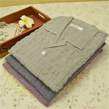 Pajamas Men Summer Short Sleeve+Trousers Cotton Plaid Thin Father Pajama Set Men’s Sleep Lounge Pyjamas