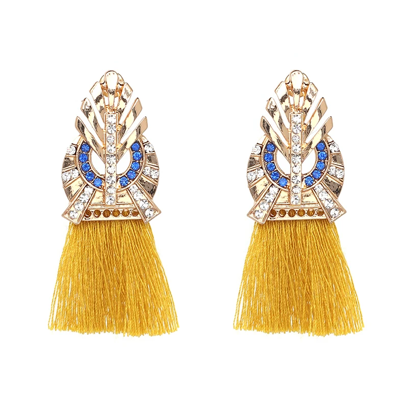 

2019 Fashion Bijoux Tassel Ethnic Boho Earrings Jewelry Women Wedding Maxi Drop Dangle Fringed Earrings