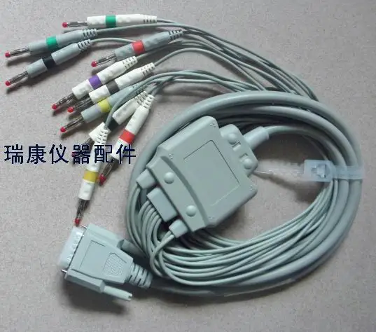 

Parts of ECG Biocare Coman magpie twelve lead wire 15 pin with screw head lead wire of banana