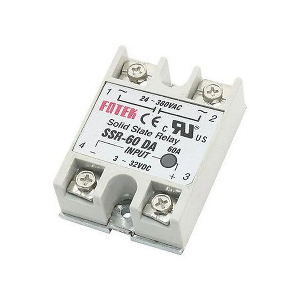 Промышленное твердотельное реле FOTEK SSR 60DA 3-32V DC вход и 24-380VAC 60A AC выходная нагрузка