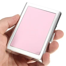 Водонепроницаемый чехол-портмоне из нержавеющей стали для визиток и кредитных карт; Цвет: розовый