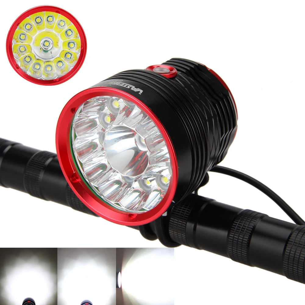  High Quality 3-Modes 30000lm 14x XML T6 LED Head Front Bicycle Bike Light Torch Headlight Only Lamp - 32684256709