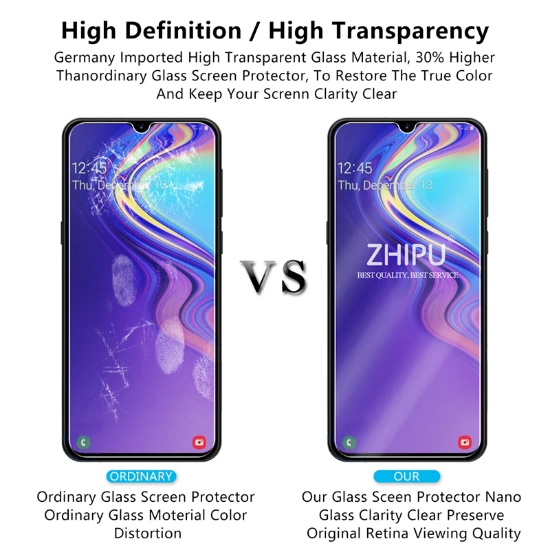 2 шт закаленное стекло для samsung Galaxy M10 M20 M30 M40 защитное 2.5D 9H M10s M30s пленка|Защитные