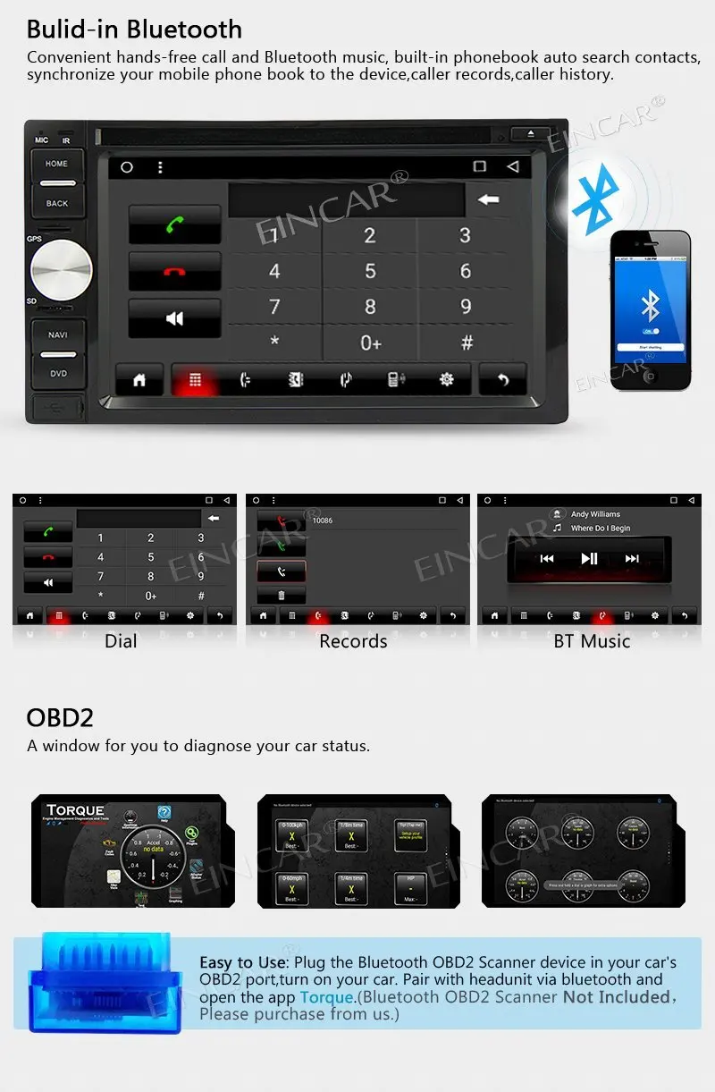Discount 2 Din Android 7.1 Car dvd Radio Stereo in Dash GPS Navigation Head Unit with 2GB RAM fast Speed Wifi OBD2 Automotive Free Map 3