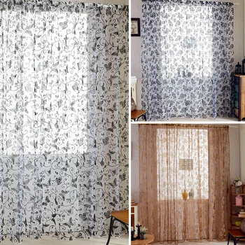

Nylon Voile Drape Panel Valance Sheer Valances Tulle Window Curtain Home Door Hot Sale Home textile