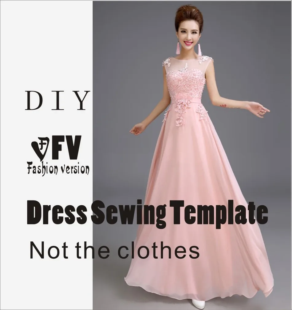 

Dresses Sewing Pattern Template Cutting drawing Clothing DIY ((Not selling clothes)) BLQ- 218
