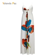 ФОТО yolanda paz summer women's long dress casual cotton polyester long maxi casual dresses m-xxxl
