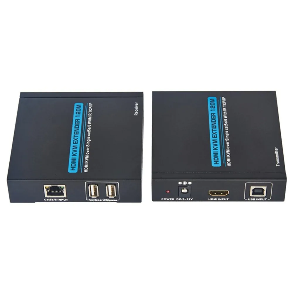

T-5120 120M HDMI Extender Over TCP/IP Single CAT5e/6 Cable Network Lan RJ45 HD with USB UK / US / EU