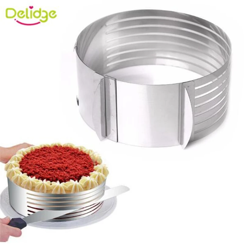 

Delidge Adjustable Cake Cutter Stainless Steel Slicer Round Bread Cake Slicer Layered Cutter Mold Cake Tools DIY Kitchen Baking