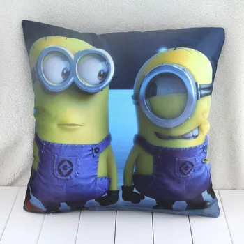 

Free shipping New Children's Cotton Cartoon print Anime Pillow minion milk 2 small soya bean backrest home car sofa cushions