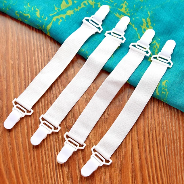 4pcs useful multipurpose bed sheet fasteners mattress flexible bed sheet fasteners