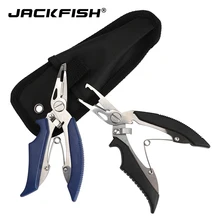 JACKFISH 2 цвета рыболовные плоскогубцы посылка вкой Ножницы Резак для лески удаление крючка черный/синий рыболовные снасти инструмент