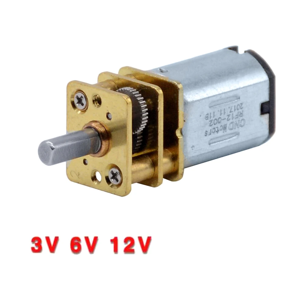 6V 30RPM Motor de engranajes de reducción de caja de engranajes eléctrica DC 6/12V N20 M4 x 100 mm Motor de engranajes de CC
